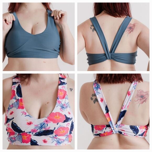 Athletic Crossback Bikini Swimsuit Top 2 Pack - Picture 1 of 14